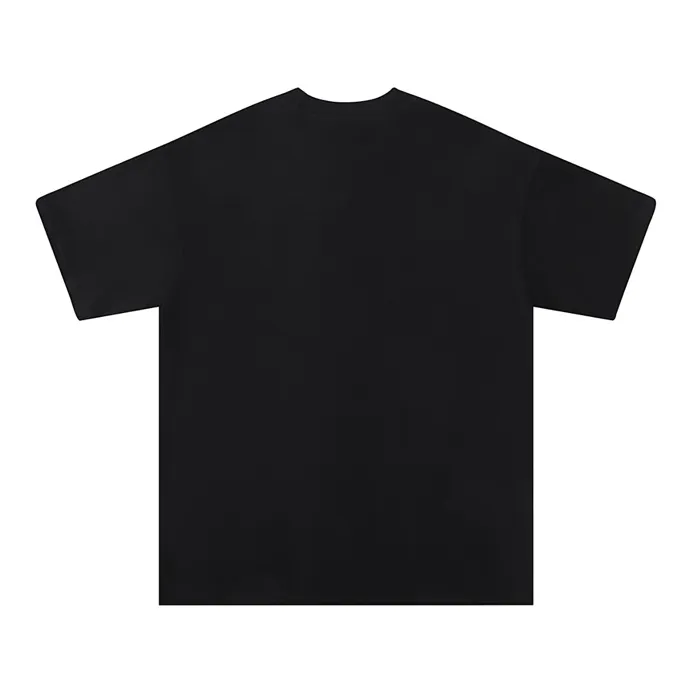 Style number: 726 P126 Fabric: 260g double yarn AMIRI 2025 spring and summer new logo round neck T-shirt high street men and women loose classic lettering silver short sleeves Color: black. White Size: S M L XL