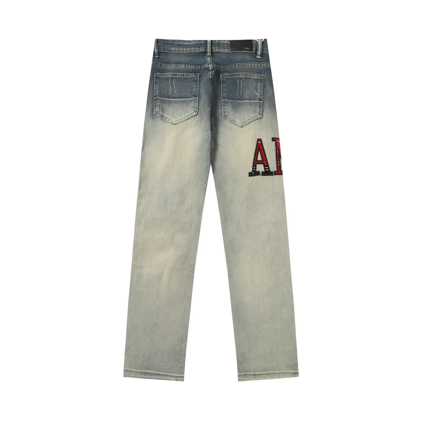 P280 AMIRI 25ss patch embroidery jeans trousers AMIRI high street basic ripped loose casual versatile jeans trousers amiri brand jeans break the production process and cutting of the original jeans, the fabrics are softer and more comfortable Hand-sewn collar label Customized logo buttons Genuine leather tag Color: Picture color Code number: 28-36