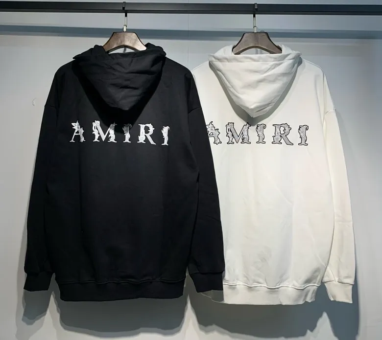 880 model P220 high quality 360g pure cotton terry AMIRI real shot sweatshirt black hanging shot S. M. L. XL