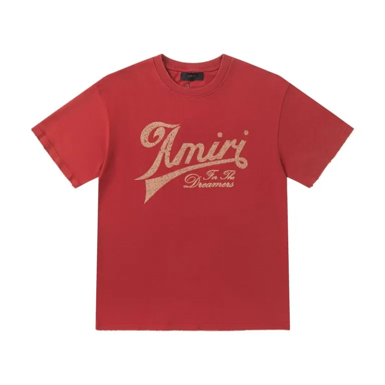 P160 AMIRI cracked printed logo grinding and fried salt technology, color: black, maroon, size: S M L XL
