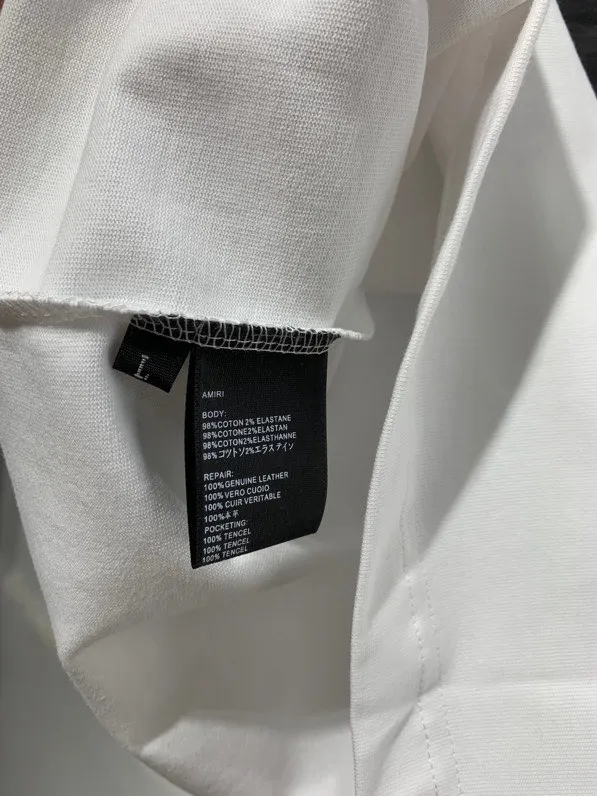 Model 667 P114 AMIRI real shot white black hanging shot S. M. L. XL