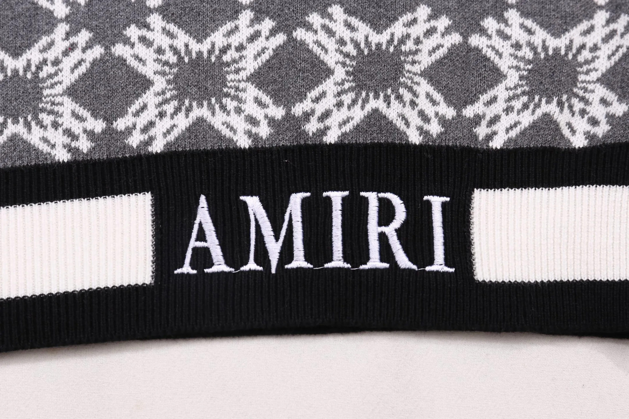 P280 AMIRI spliced ​​jacquard polo embroidered knitted T-shirt short sleeves Color: blue red Size: M L XL XXL