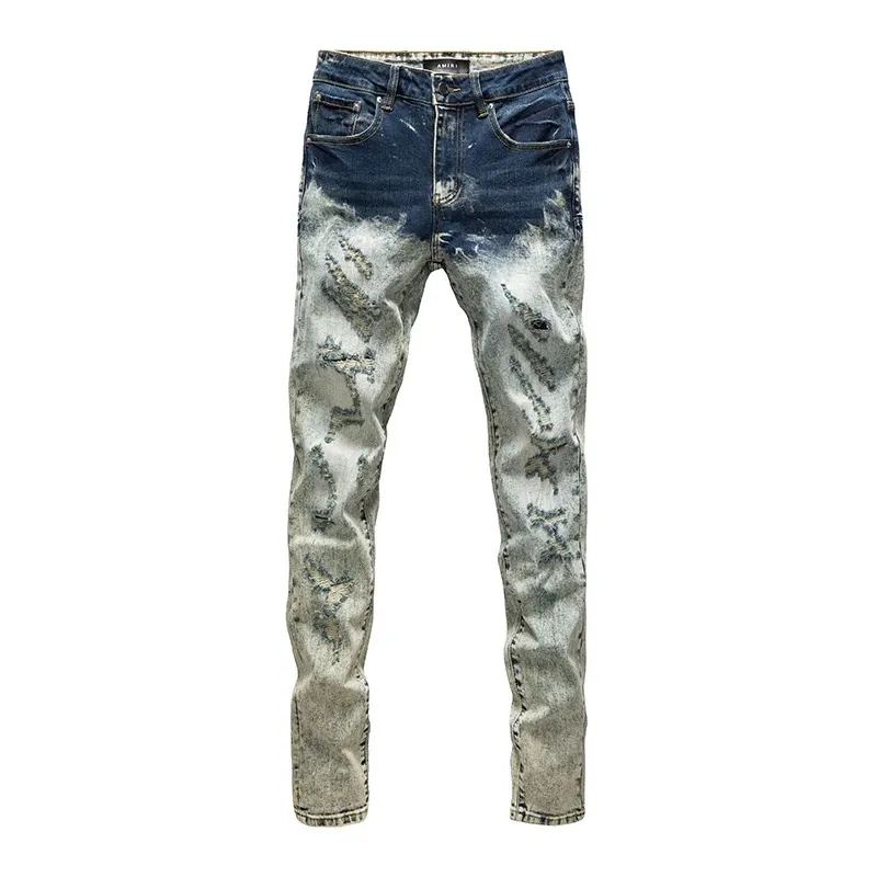 #N20 P246💰 (Top version) AMIRI hot high street jeans slim fit stretch washed knife cut trousers men's fashion AMIRI amiri is transliterated as Emil, which is the name of the founder. Mike Amiri, the founder of amiri, grew up in Los Angeles, USA. He was influenced by local street culture and Punk Rock since he was a child, so he founded the amiri brand named after himself. A variety of trendy clothing meets the needs of different trendy players. Amiri clothing has novel and unique styles and is a well-known street brand in the United States. The styles and styles of many clothes are loved by many street photographers. The various clothing styles meet the dressing needs of different people, show their unique temperament, and show the trend of dressing. amiri's jeans are relatively famous. Not only do they have many styles, but the quality of the jeans is also very good. Many celebrities have also worn amiri brand jeans. Color: Picture color Size: 28, 30, 32, 34, 36 28 30 32 34 36 Waist 71 76 81 86 91 Qianlang 26.5 27.5 28.5 29.5 30.5 Hou Lang 37 38 39 40 41 Foot 14 14.8 15.6 16.4 17.2 Foreign Minister 100 102 104 106 107