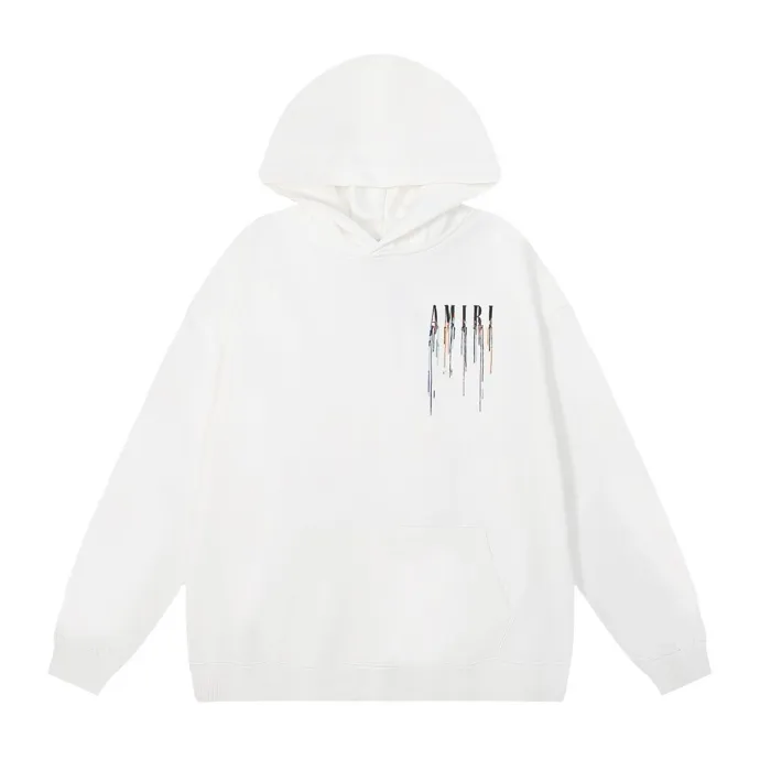 Style number: 869 P230 Fabric: 360g pure cotton terry sweatshirt AMIRI 2025 autumn and winter new logo hooded terry sweatshirt high street unisex loose classic letter jacket Color: Black White Size: S M L XL