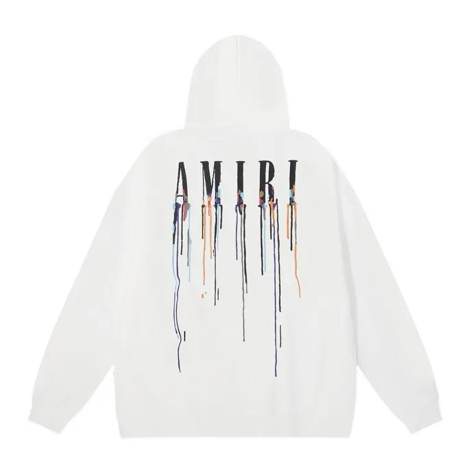 Style number: 869 P230 Fabric: 360g pure cotton terry sweatshirt AMIRI 2025 autumn and winter new logo hooded terry sweatshirt high street unisex loose classic letter jacket Color: Black White Size: S M L XL