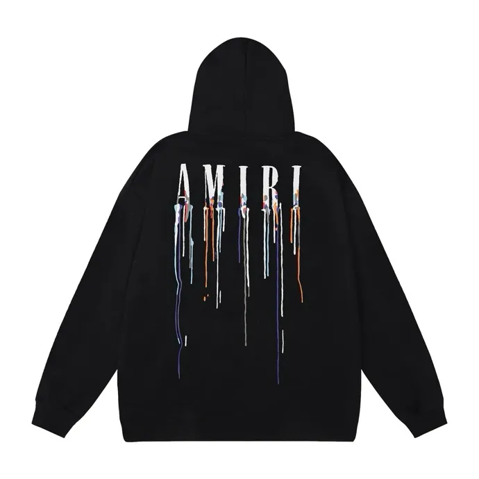 Style number: 869 P230 Fabric: 360g pure cotton terry sweatshirt AMIRI 2025 autumn and winter new logo hooded terry sweatshirt high street unisex loose classic letter jacket Color: Black White Size: S M L XL