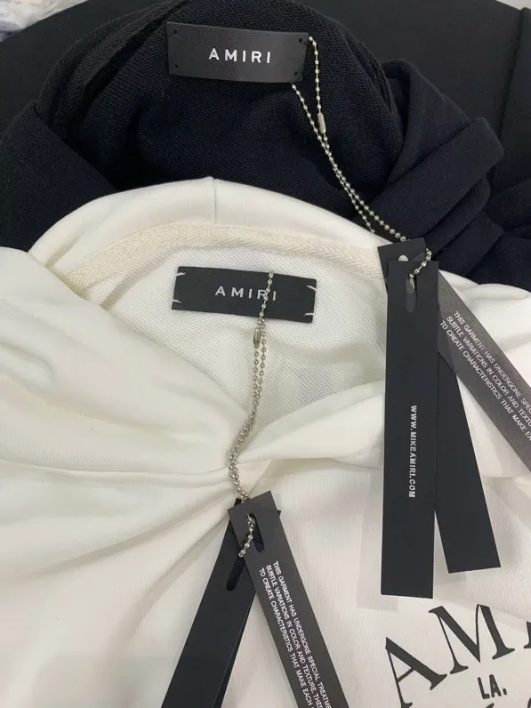 875 P220 AMIRI real shot sweatshirt white black hanging shot S. M. L. XL
