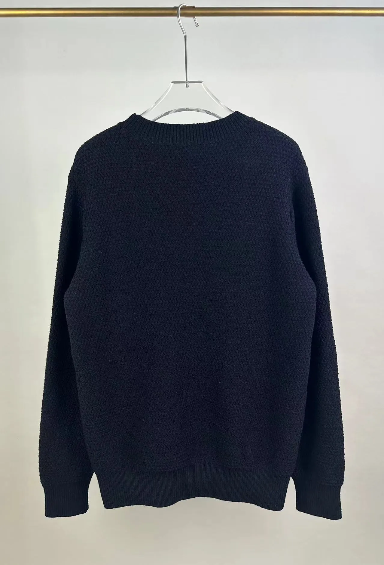 P230 🎉AMIRI new autumn and winter sweater, logo embroidery on the chest with heavy craftsmanship 1:1 Color: black, size: S M L XL XXL