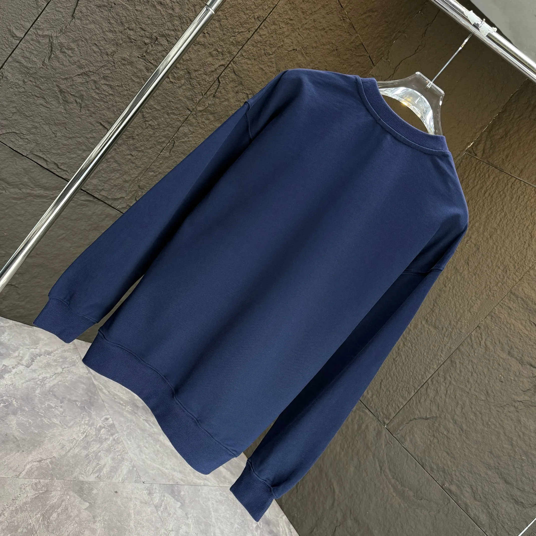 P210 AMIRI* 2025 autumn and winter new round neck sweatshirt 400g terry cotton letter flocking➕3D printing Color: Black White Gray Dark Blue Size: S M L XL XXL