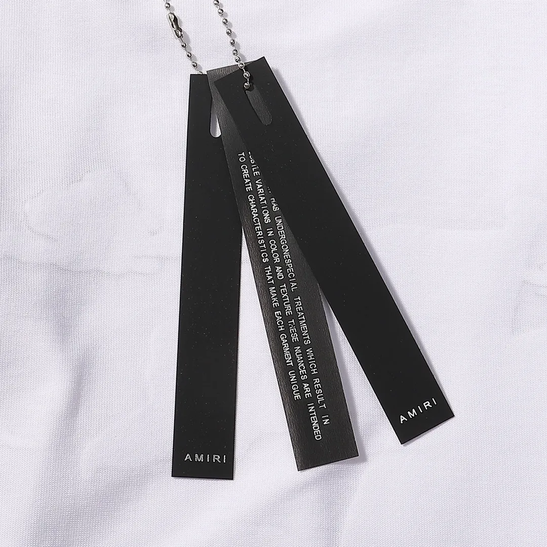 Style number: 729 P114 Fabric: 260g double yarn AMIRI 2025 spring and summer new logo round neck T-shirt high street same style for men and women loose classic letter short sleeves Color: black. White Size: S M L XL