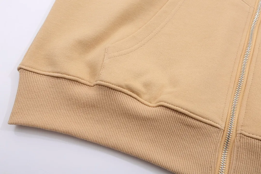 CY609#ami2021 new autumn and winter A letter small love hooded zipper cardigan sweatshirt jacket for men and women. Color: black white khaki green. Size: S-XL