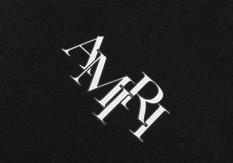 Style number: 877 P230 Fabric: 360g pure cotton terry sweatshirt AMIRI 2025 autumn and winter new logo hooded terry sweatshirt high street unisex loose classic letter jacket Color: Black White Size: S M L XL