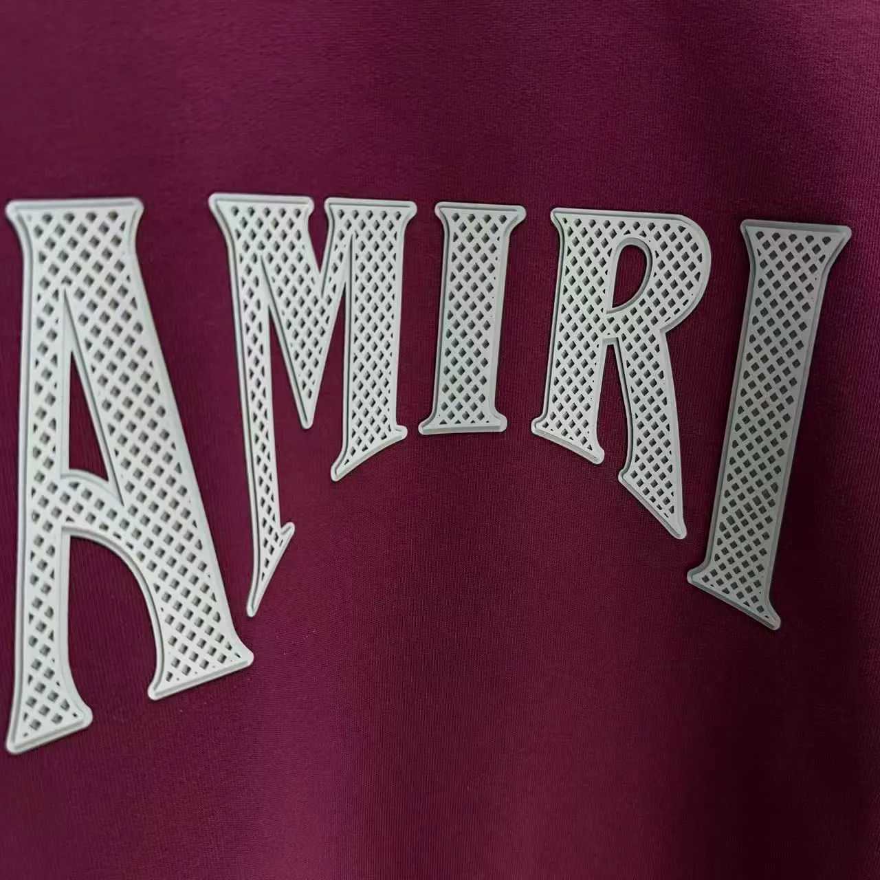 P210 AMIRI* 2025 autumn and winter new round neck sweatshirt 400g terry cotton letter logo lettering film thick plate glue Color: black white blue purple code number: S M L XL XXL