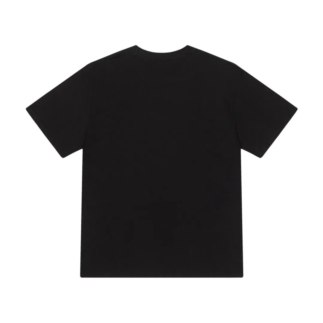 8038#P160, AMIRI antique thread logo embroidered loose version T-shirt, made of 300 grams of fabric, color: black, size: S M L XL