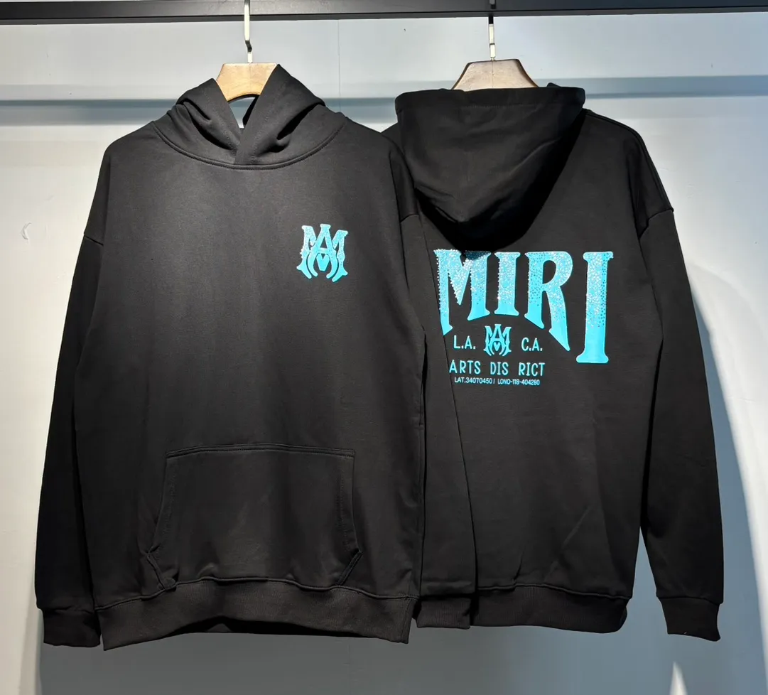896 P230 autumn and winter new product AMIRI real shot sweatshirt black hanging shot S. M. L. XL