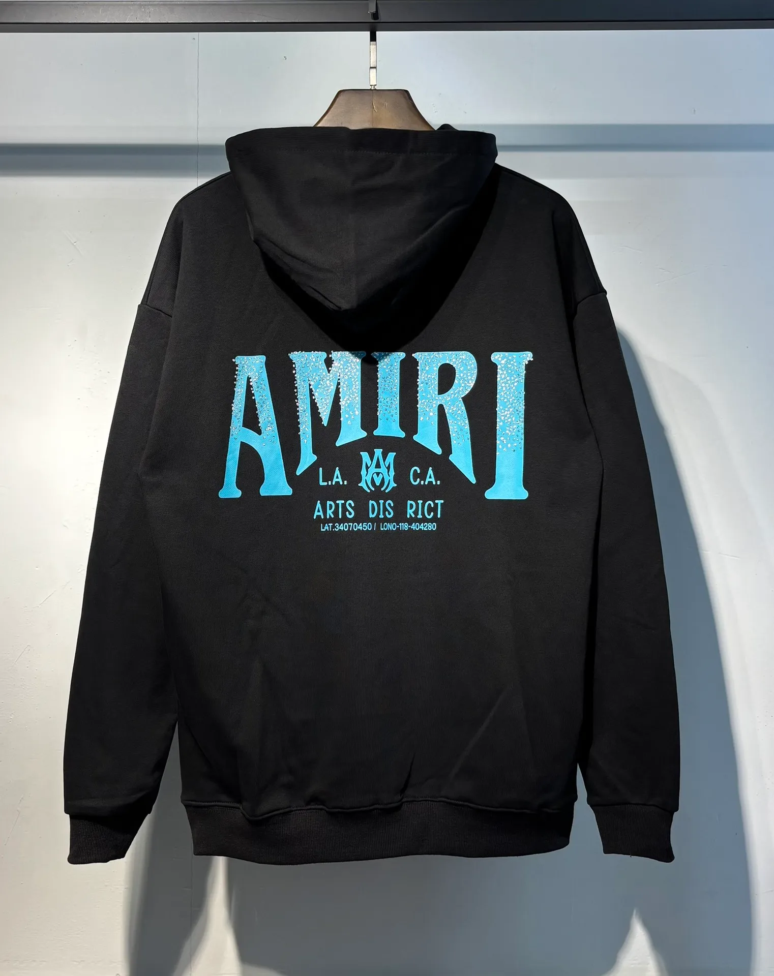 896 P230 autumn and winter new product AMIRI real shot sweatshirt black hanging shot S. M. L. XL