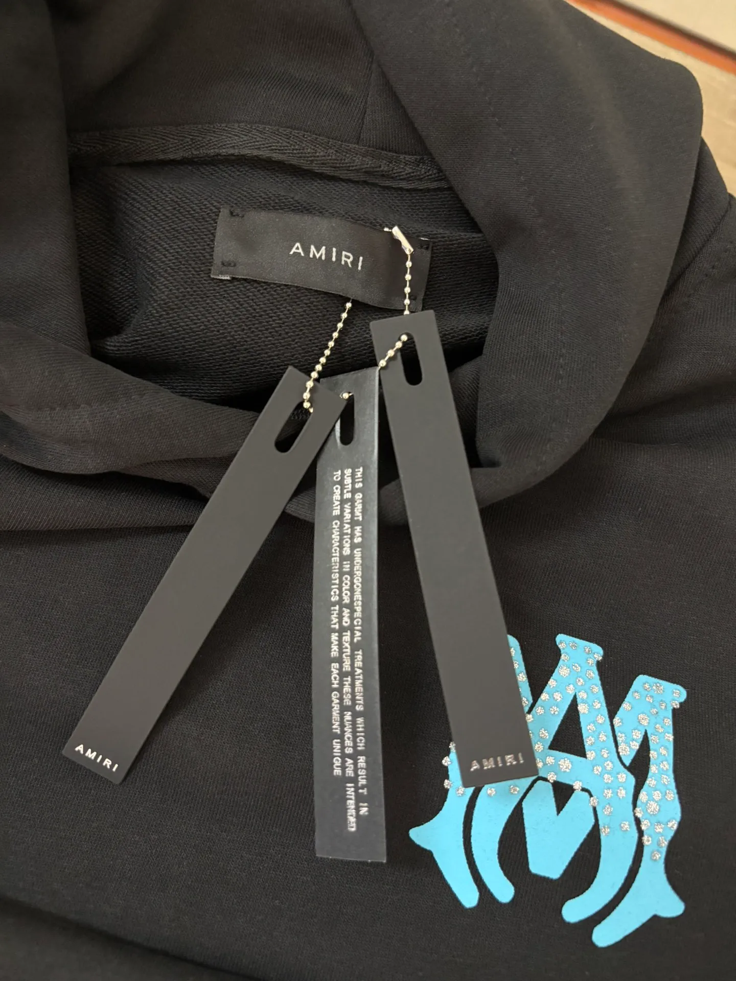 896 P230 autumn and winter new product AMIRI real shot sweatshirt black hanging shot S. M. L. XL