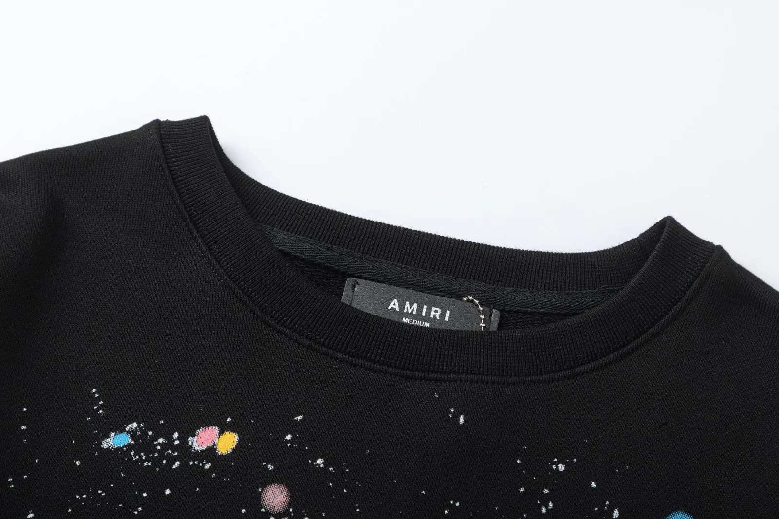 7179#P230AMIRI colorful hand-painted print, color: black, size: S M L XL