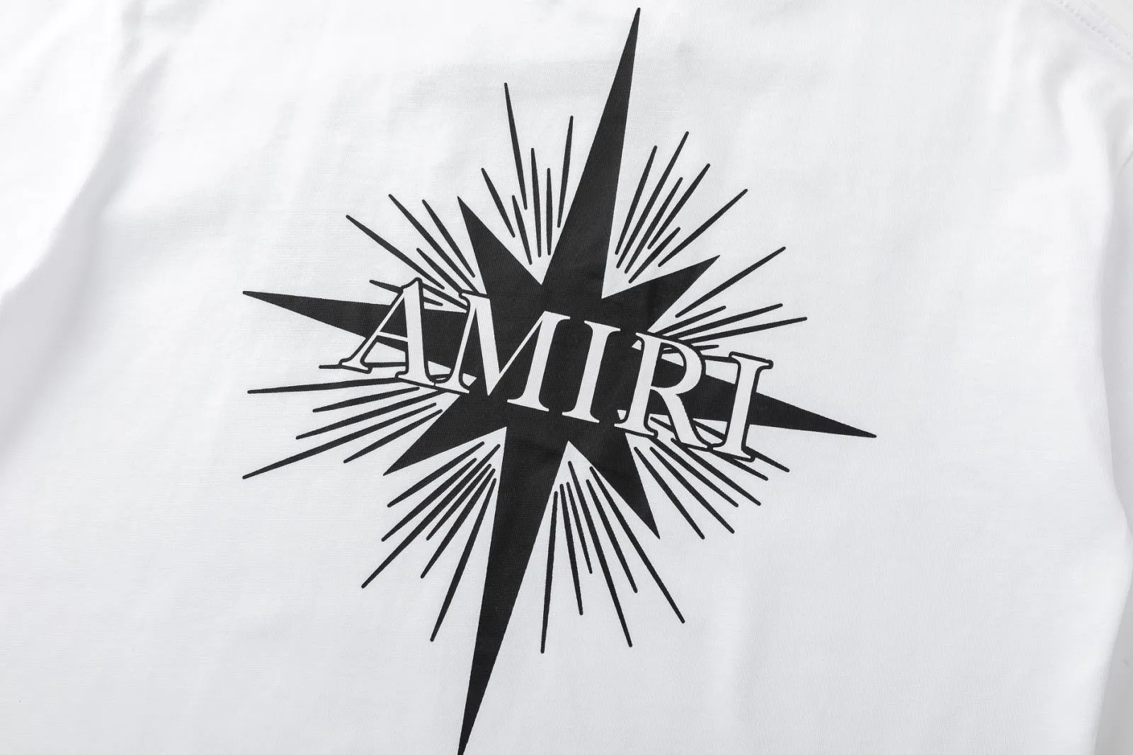 8042#P144, AMIRI hand-printed logo loose-fitting short-sleeved T-shirt, made of 300g fabric, color: black, white, size: S M L XL