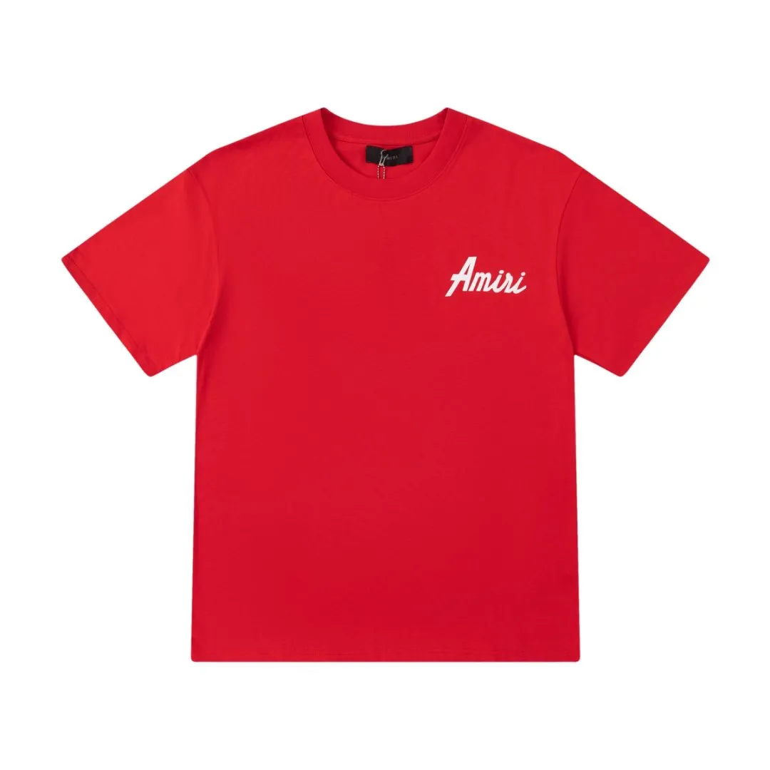 8056#P152AMIRI flocking LOGO technology, high weight fabric, color: black, red, apricot, size: S M L XL