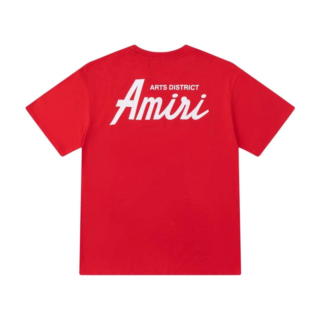 8056#P152AMIRI flocking LOGO technology, high weight fabric, color: black, red, apricot, size: S M L XL