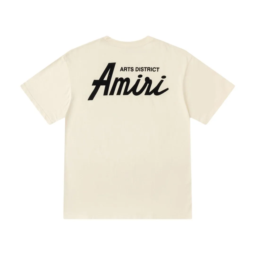 8056#P152AMIRI flocking LOGO technology, high weight fabric, color: black, red, apricot, size: S M L XL