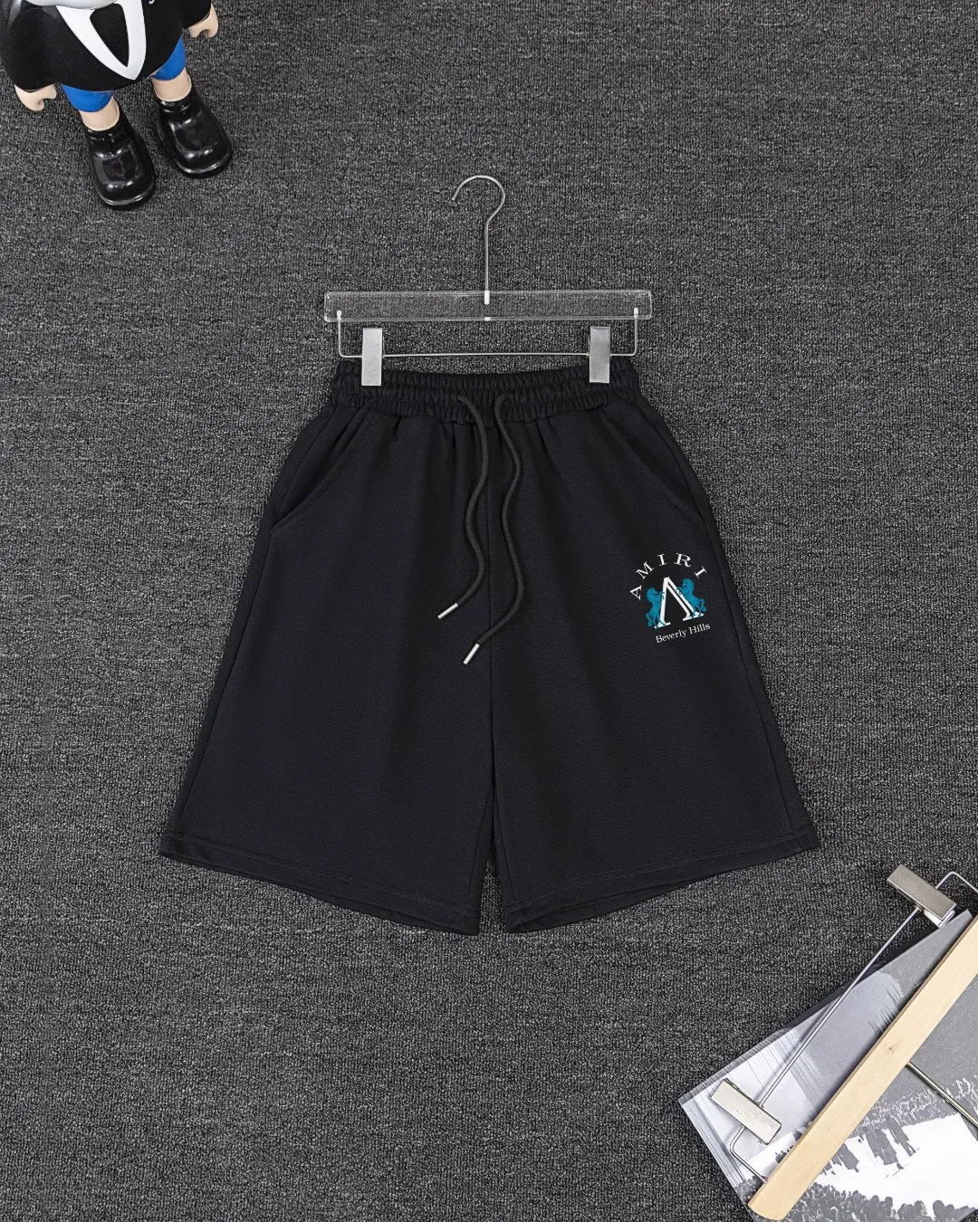 P280 AMIRI spring and summer short-sleeved suit, Xinjiang long-staple cotton short-sleeved + pure cotton terry shorts, a fusion of top elements, trendy men's fashion, unparalleled in terms of upper body comfort, it can be said to be a must-have set for summer. Size: S M L