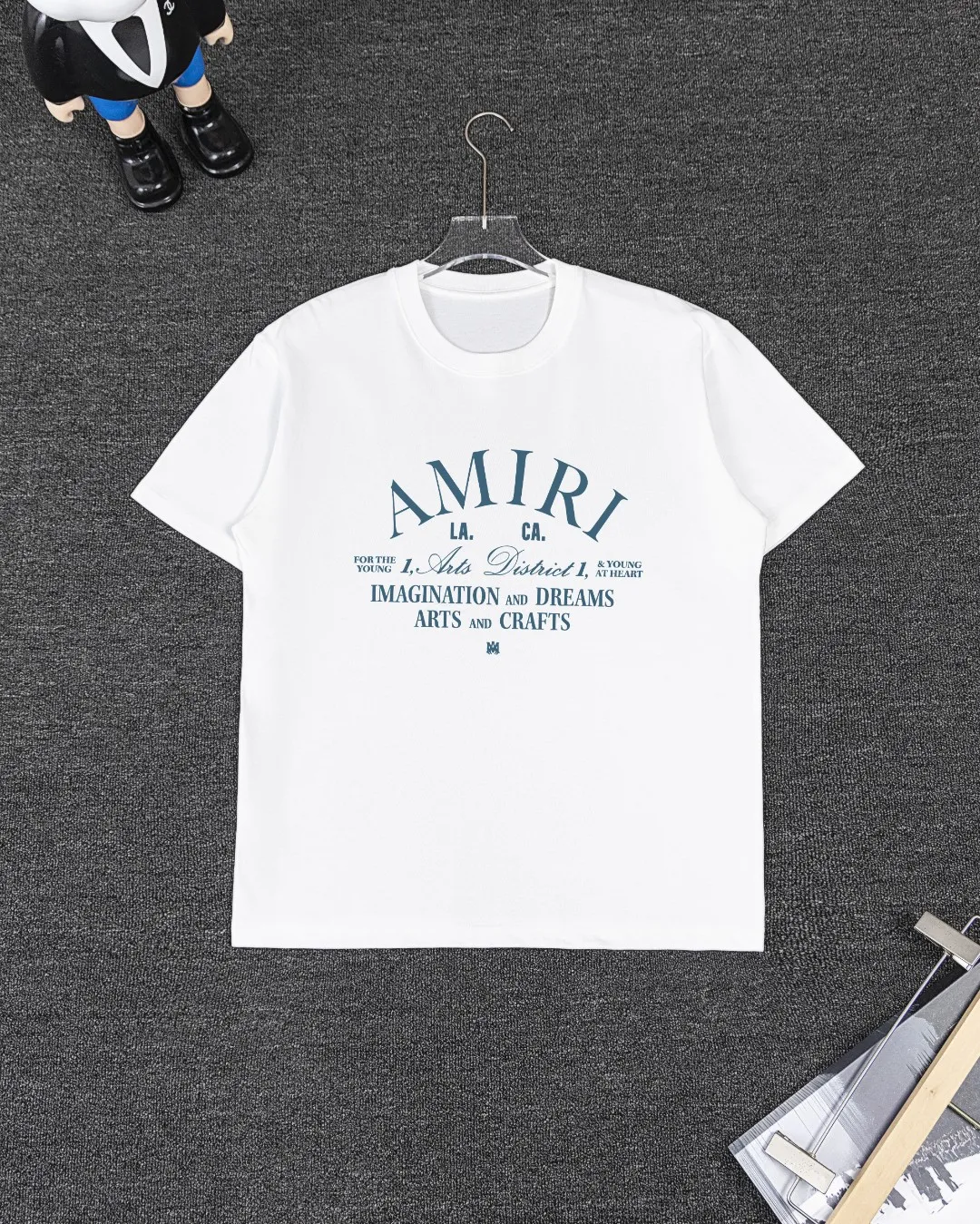 P280 AMIRI spring and summer short-sleeved suit, Xinjiang long-staple cotton short-sleeved + pure cotton terry shorts, a fusion of top elements, trendy men's fashion, unparalleled in terms of upper body comfort, it can be said to be a must-have set for summer. Size: S M L