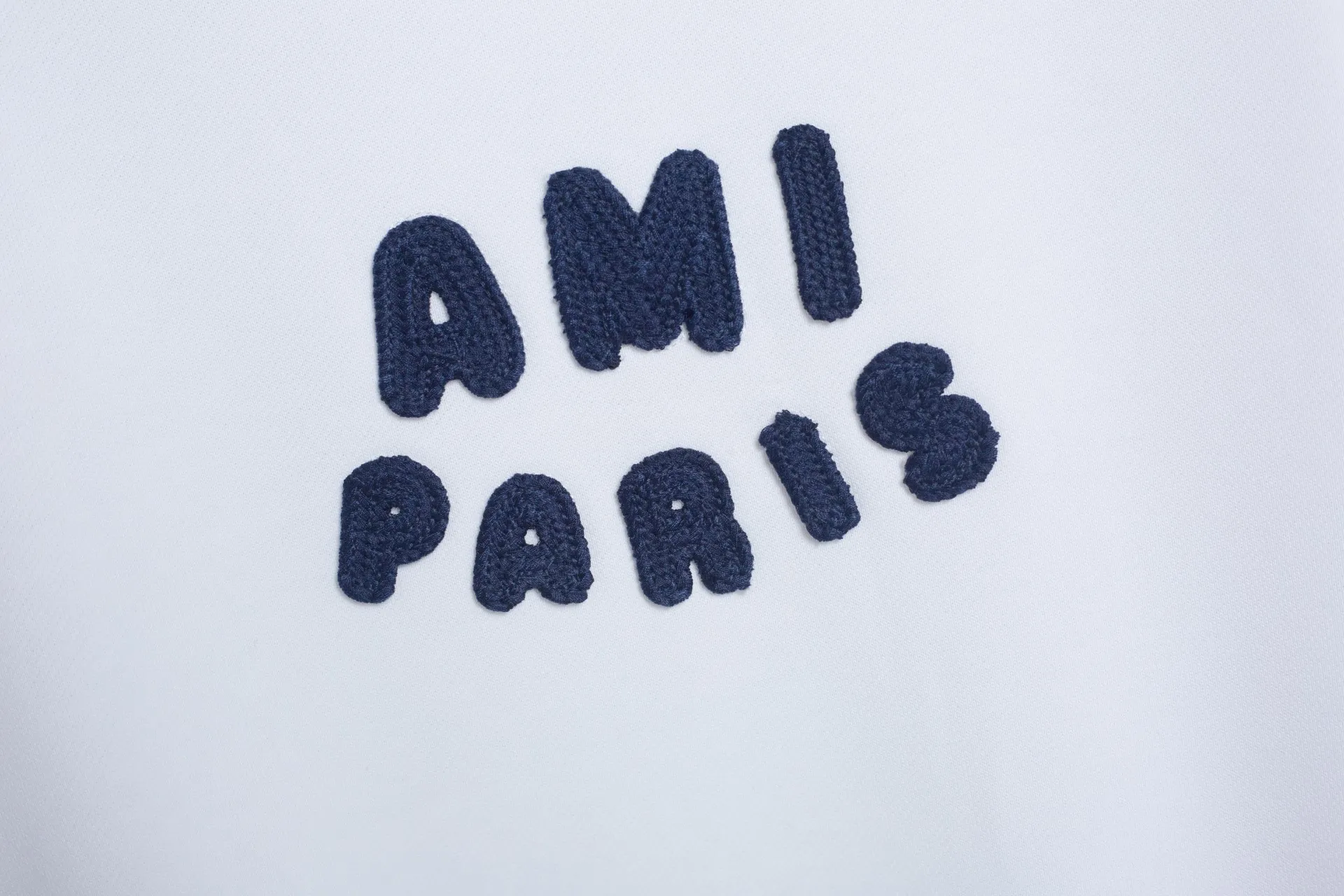 P160 AMI 25 autumn and winter new classic eight-letter custom stamp, customized 360g pure cotton fabric, high version, new main wheat, washed wheat, same style for men and women, color: white, size: S-XL