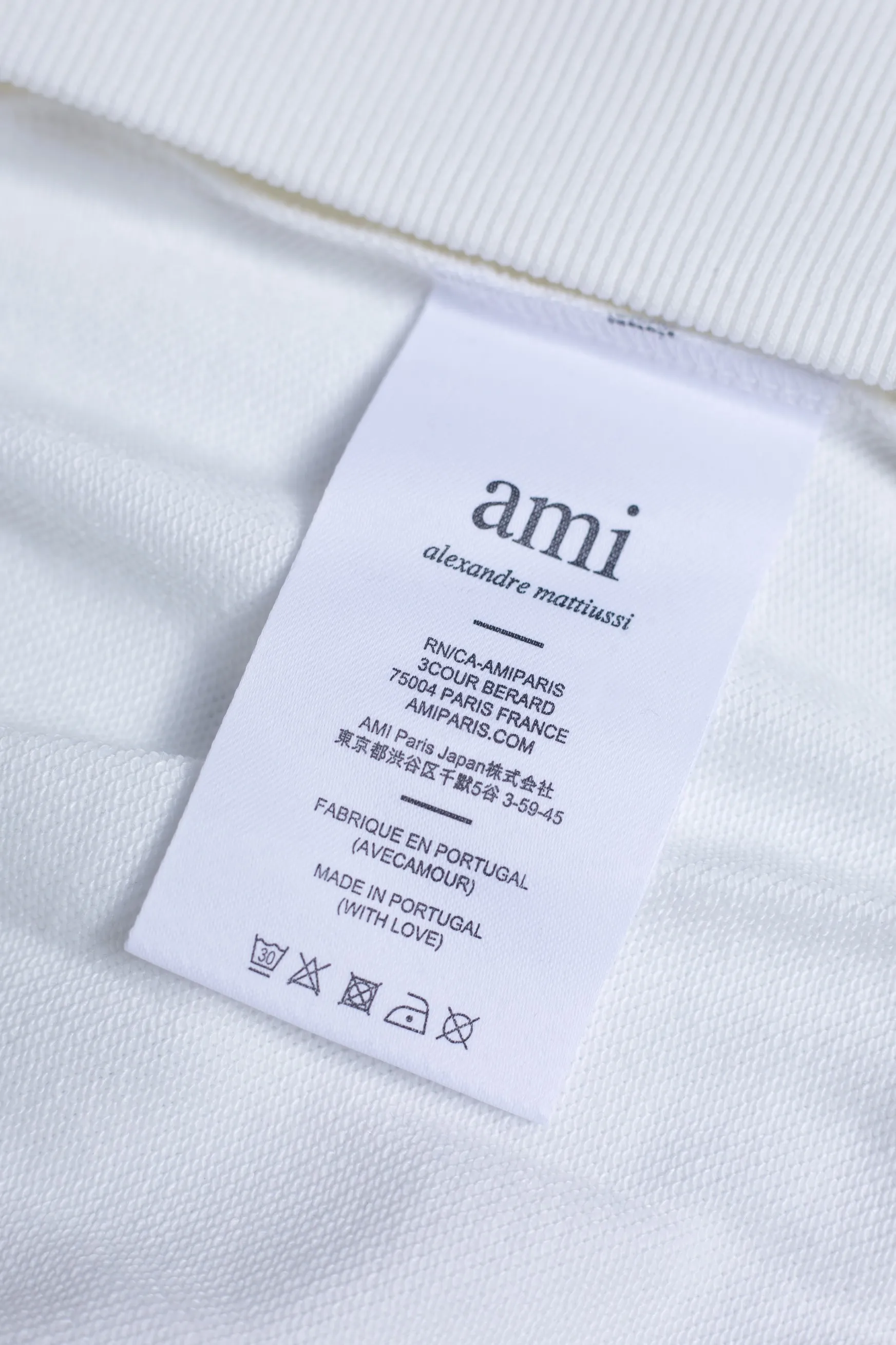 P160 AMI 25 autumn and winter new classic eight-letter custom stamp, customized 360g pure cotton fabric, high version, new main wheat, washed wheat, same style for men and women, color: white, size: S-XL