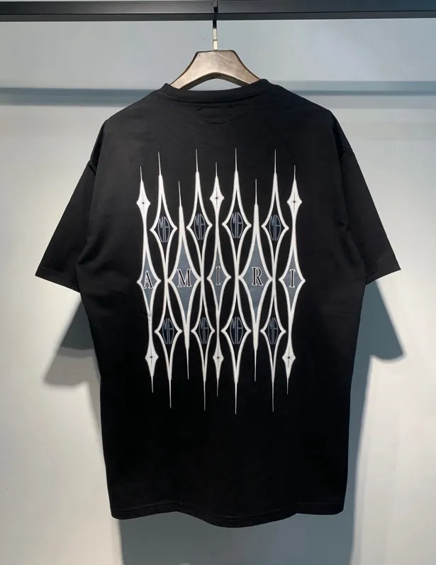 676 model P120 AMIRI real shot black white hanging shot S. M. L. XL