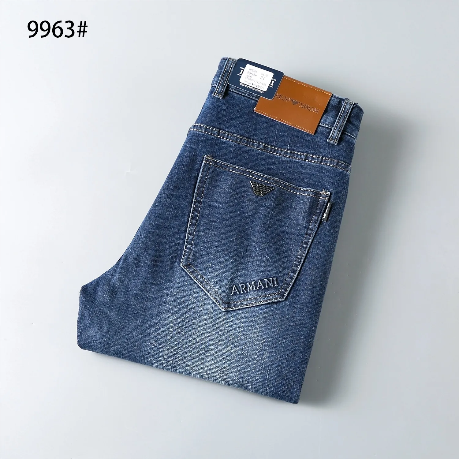 P240 - New style for autumn and winter: 9963ARMAN丨High-end and elegant men's jeans straight and versatile, fashionable and handsome men's trousers 29-42
