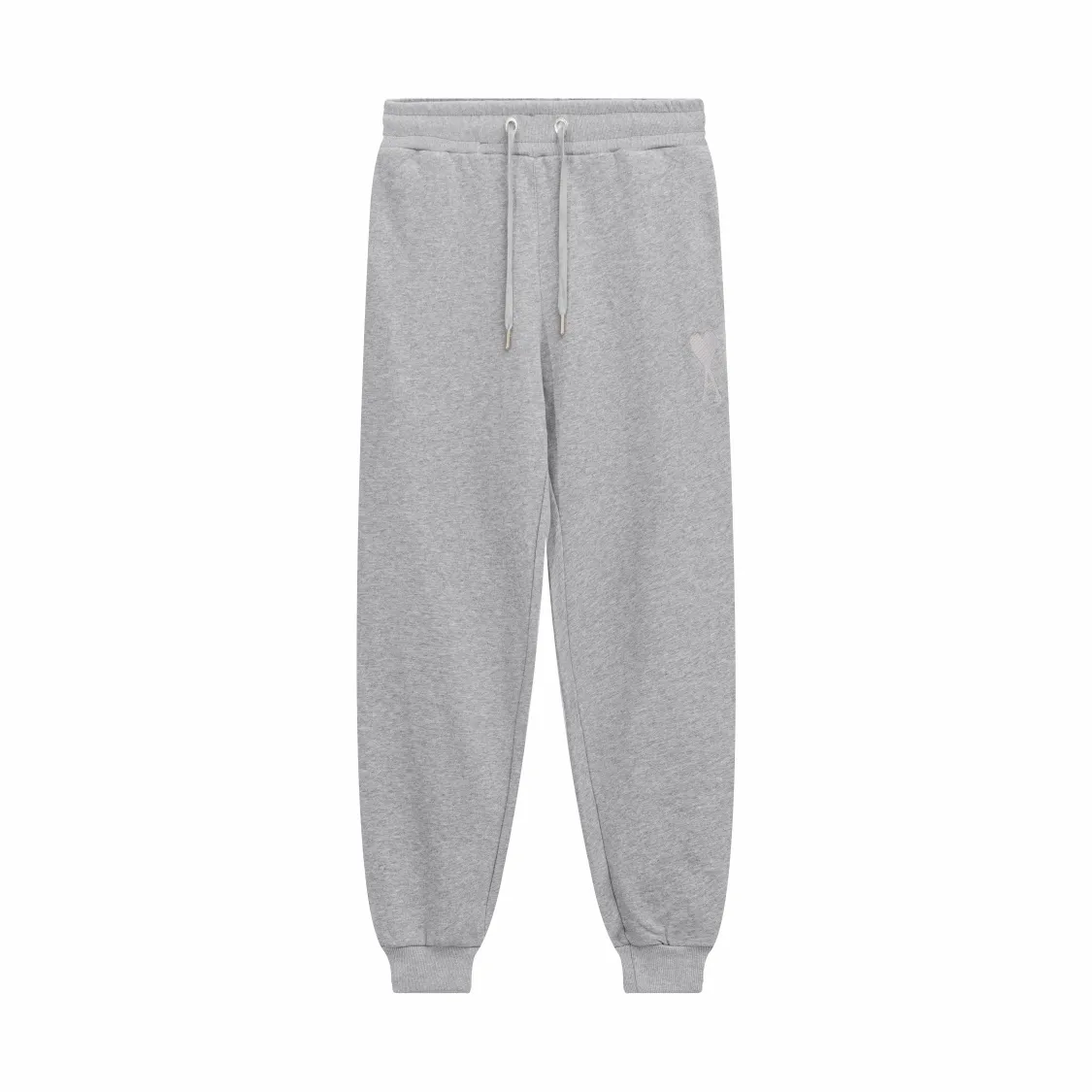 CY505# ami Alexandre Mattiussi22 new autumn and winter loose legged sports pants, pure cotton David sweater 400G terry fabric, same style for men and women Color: black apricot gray khaki Size: S-XL