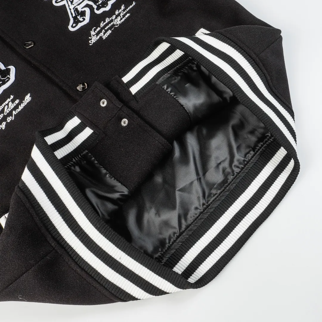 P390 Amiri2024ss Cupid💘baseball uniform jacket -Using towel embroidery technology, pocket hardware zipper design, full of uniqueness -700g dragon and phoenix nylon and litchi pattern PU collide💥 Fashionable and versatile M L Xl xxl