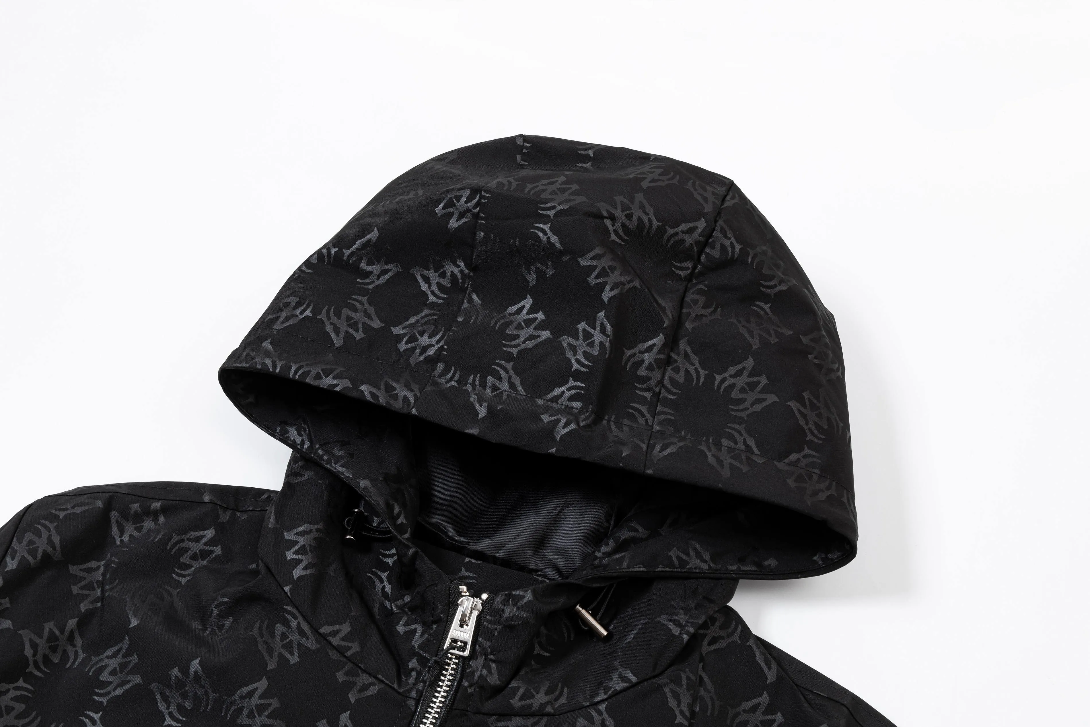 P320 2025 AMIRI... New style for autumn and winter Hardware Logo. High-quality hooded jacket. Mainly recommended version. Customized fabrics. Higher grade. High-density memory brushed lining. More fashionable and comfortable. High-standard customization. The upper body is very stylish. Classic and versatile. It can be matched with any fashion. The version is super good. It is recommended!  Color: Gray Black Size: M-4XL