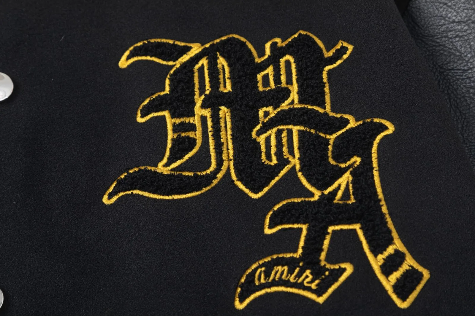 7183#P490AMIRI Lion towel embroidered LOGO, color: black, size: S M L XL