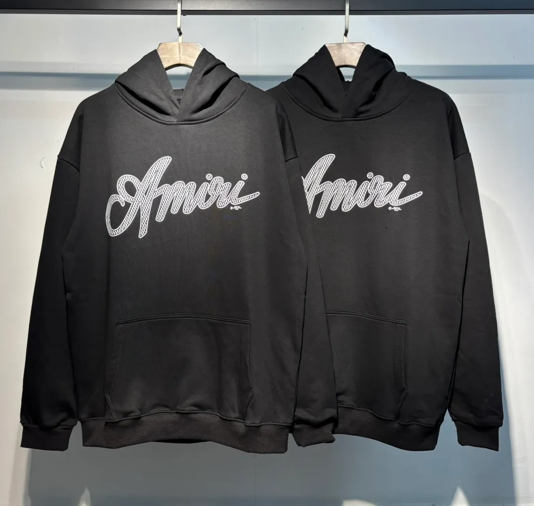 895 P220 autumn and winter new product AMIRI real shot sweatshirt black hanging shot S. M. L. XL