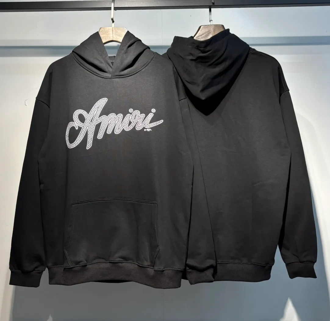 895 P220 autumn and winter new product AMIRI real shot sweatshirt black hanging shot S. M. L. XL