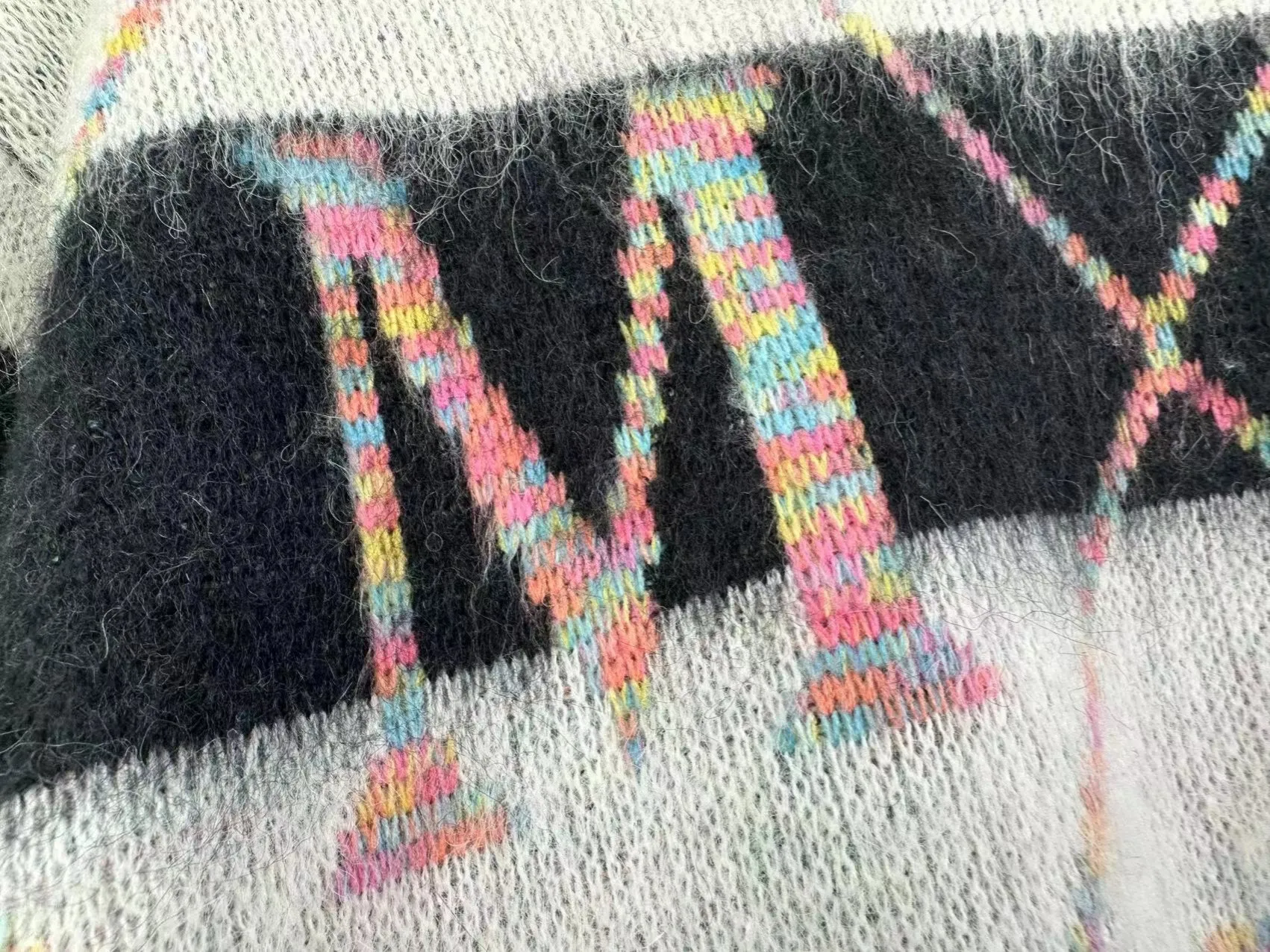 P260 🎉AMIRI new seahorse wool sweater, horizontal stripes, colorful diamond check, 🈵color letters on the body, number: S M L XL XXL