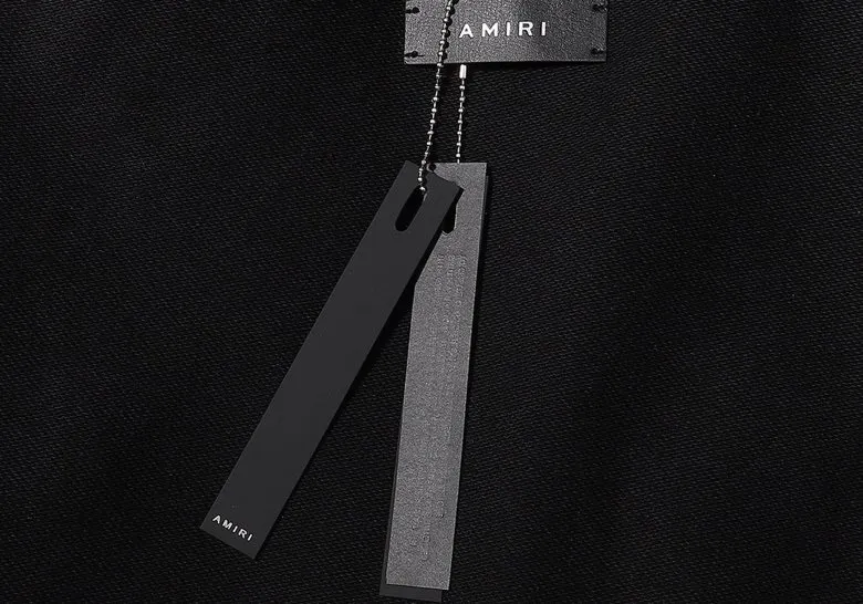 Style number: 882 P220 Fabric: 360g pure cotton terry sweatshirt AMIRI 2025 autumn and winter new logo hooded terry sweatshirt high street unisex loose classic letter jacket Color: black Size: S M L XL