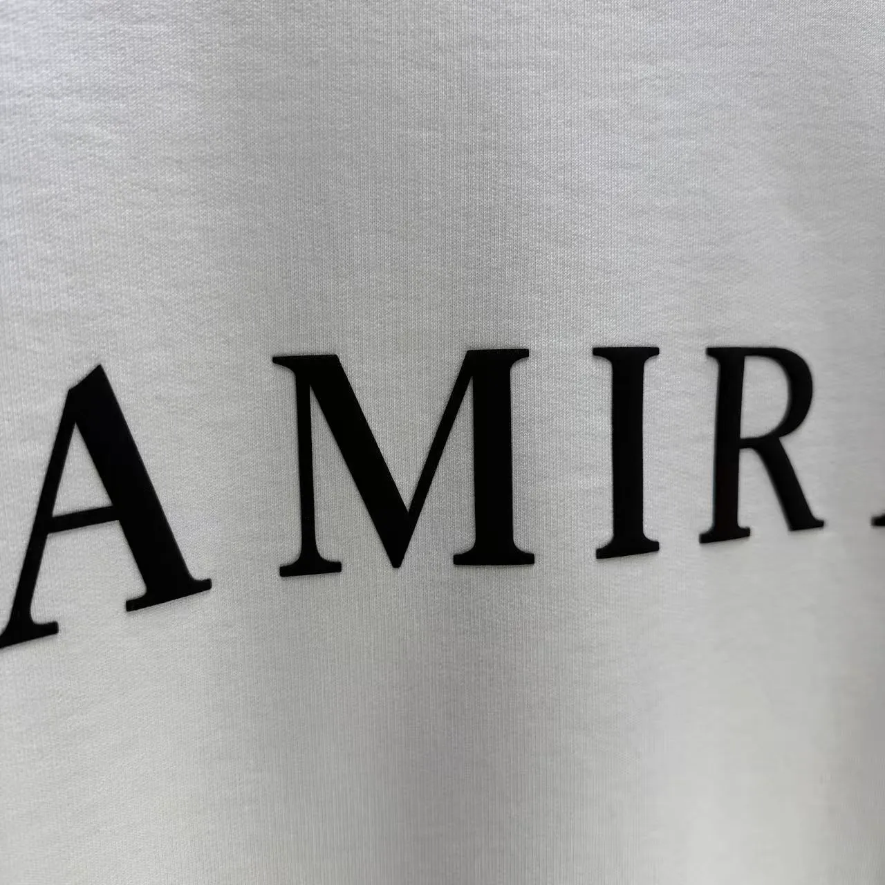 P210 AMIRI* 2025 autumn and winter new round neck sweatshirt 400g terry cotton letter logo three-dimensional foam Color: Black White Gray Dark Blue Size: S M L XL XXL