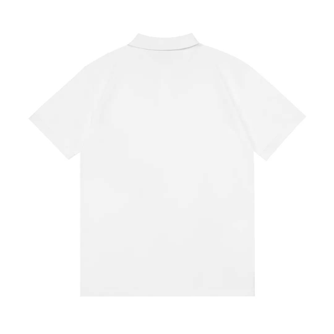 🅿️190 ami 2025 new love embroidered logo couple style casual polo shirt ·Customized pique cotton fabric ·Imported Tajima machine embroidery technology ·Collar label, hangtag, main mark and three labels complete Color: White Size: M-XXXL