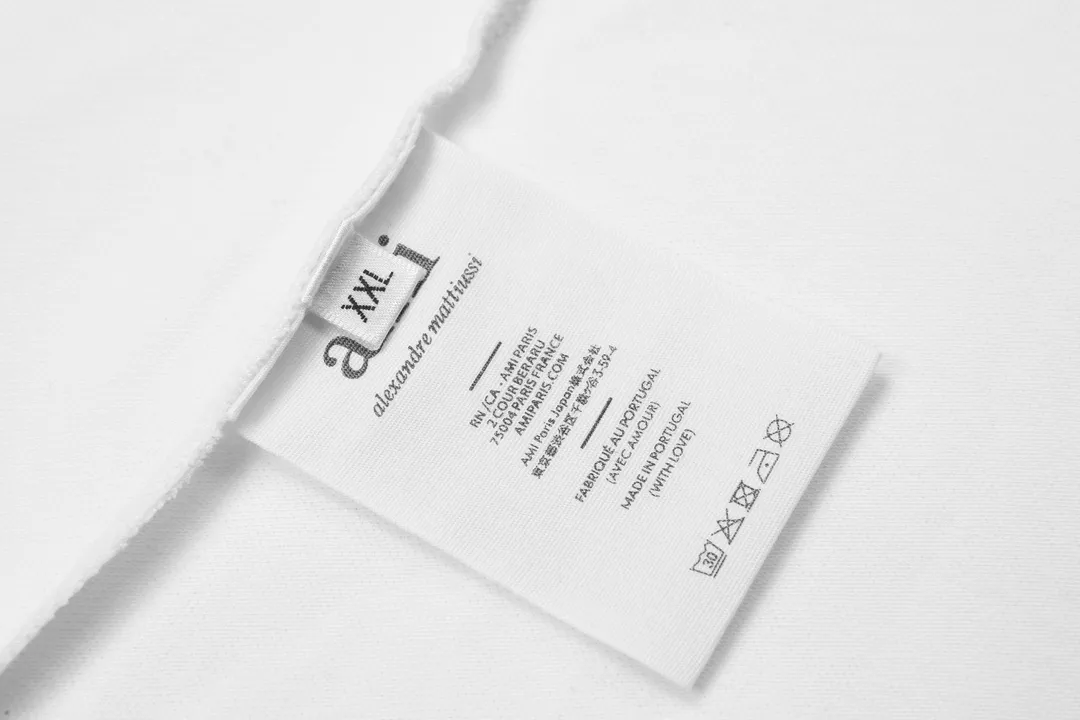 🅿️190 ami 2025 new love embroidered logo couple style casual polo shirt ·Customized pique cotton fabric ·Imported Tajima machine embroidery technology ·Collar label, hangtag, main mark and three labels complete Color: White Size: M-XXXL