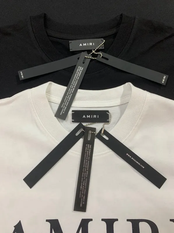 679 model P114 AMIRI real shot black white hanging shot S. M. L. XL
