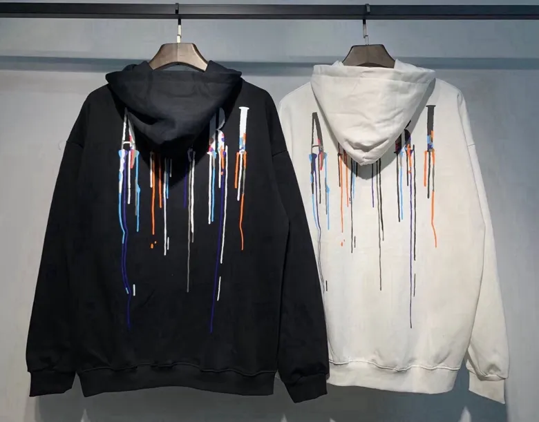 869 model P230 AMIRI real shot, sweatshirt white, black hanging shot S. M. L. XL