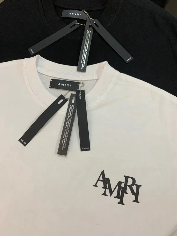684 model P120 AMIRI real shot black white hanging shot S. M. L. XL