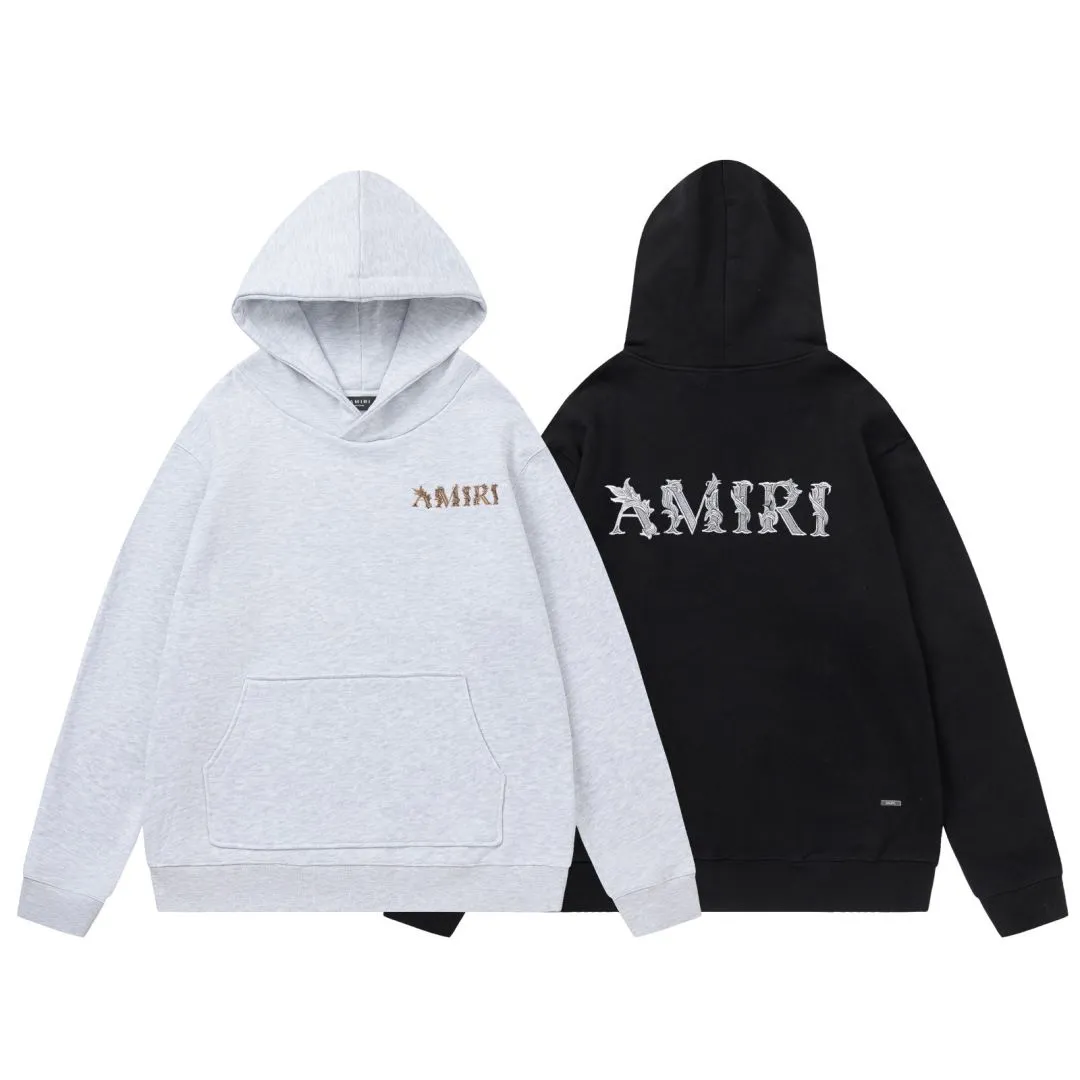 7168#P310AMIRI lace embroidery LOGO, color: black, floral gray white, size: S M L XL