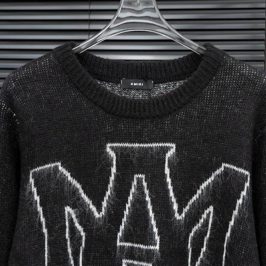 P300 Style: AMIRI seahorse M LOGO long-sleeved sweater Size: S-XXL Fabric: Wool blend Accessories: Full set of customized original accessories No gender distinction, same style for men and women