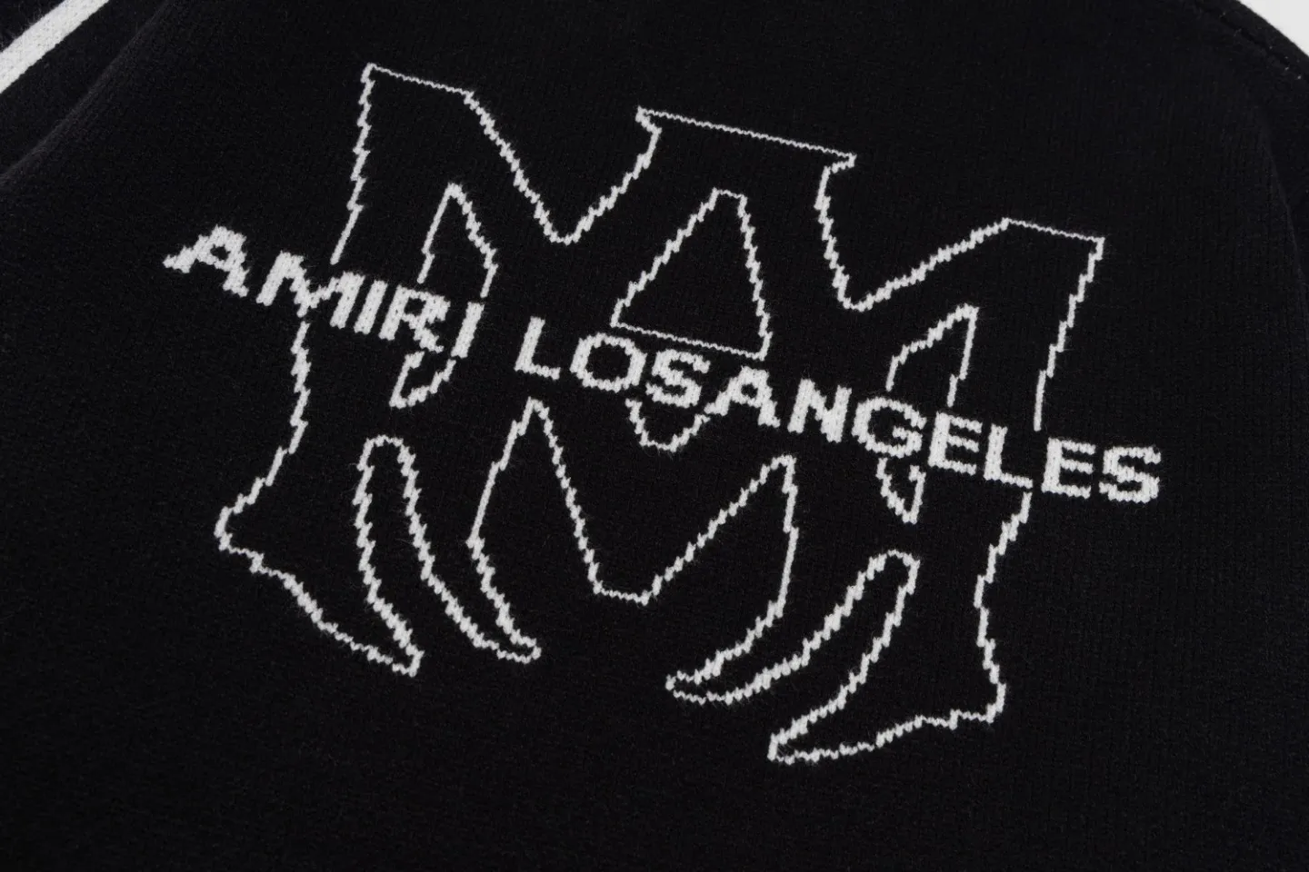 P290 Top version AMIRI/AMIRI classic letter jacquard Logo knitted casual crew neck sweater, same style for men and women, couple style - Color/Color: green dark blue black - Size/Size: S——XXL