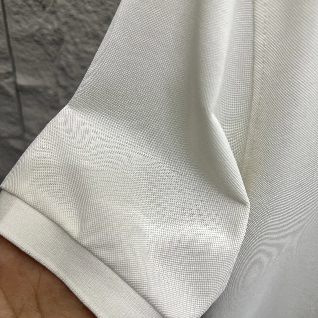 🅿️180 Ami* short-sleeved POLO 2025 spring and summer new style, simple logo small love embroidered pique fabric, short-sleeved polo stand-up collar, same style for men and women. Size: M L XL 2XL 3XL Color: black white